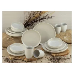 CreaTable 33320 Tafelservice Rondo Schiefer Für 6 Personen, Steinzeug, Schwarz (1 Set, 12-teilig) -Küchenutensilien Laden 3a42a177cf7f43174177eadd2225de4b