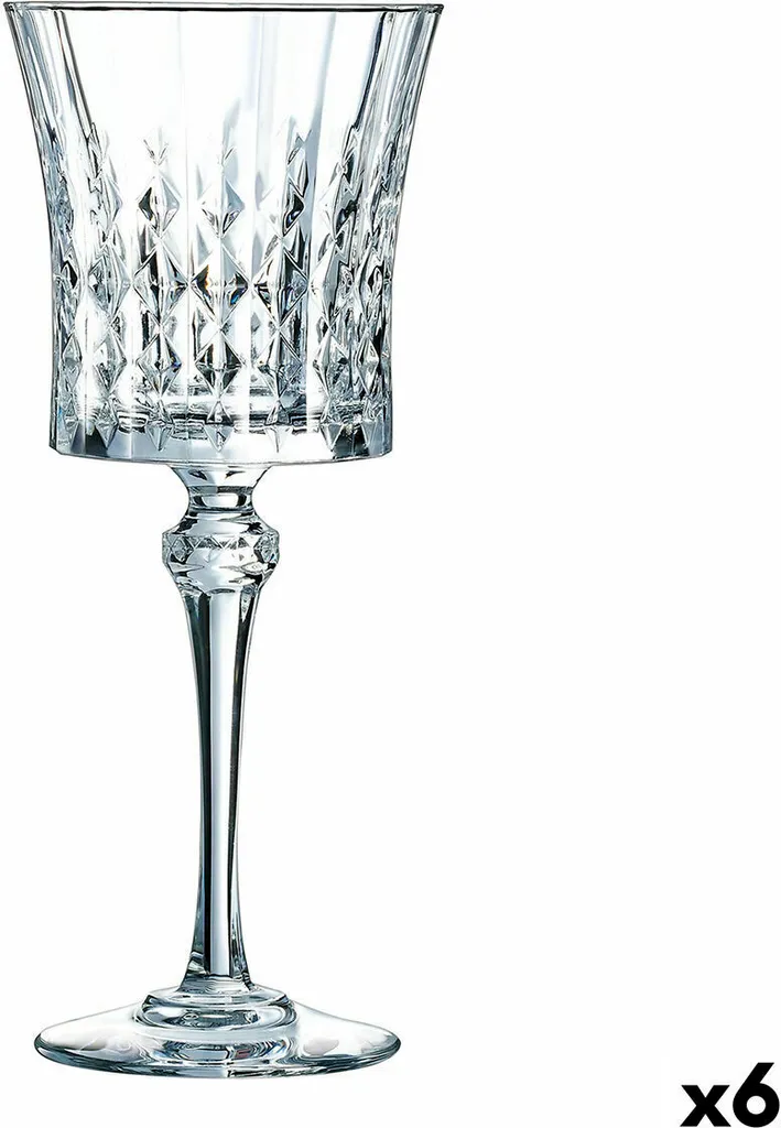 Weinglas Cristal D’Arques Paris Lady Diamond Durchsichtig Glas (19 Cl) (Pack 6x) 4 Weinglas Cristal D’Arques Paris Lady Diamond Durchsichtig Glas (19 Cl) (Pack 6x) – Bild 2