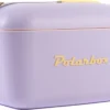 Kühlbox | Passive Kühlbox | Kühltaschen Polar In Retro Vintage Design Aus Kunststoff Mit Polystyrol (Airpop) Thermische Isolierung, 20L In Lila