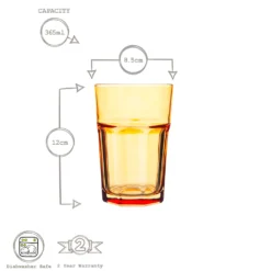 Rink Drink 6 Stück Farbige Gläser Highball-Set - Vibrant Multicolored Partei-Cocktail-Trinken Tumblers - 365ml - 6 Farben -Küchenutensilien Laden 3e2b81018b7a5b5efd7b48d33d8f96cc