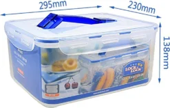 Lock & Lock Classic Vorratsdose 6,50 L, Recheckig, 294x230x138 Mm, Semi-transparent/blau -Küchenutensilien Laden 3ec8aec3f42cefa599a7e2e4ef6cb8ac