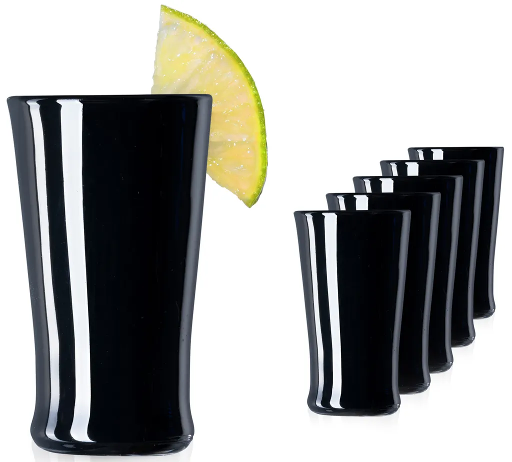 Schwarze Shotgläser Aus Glas Set 6 Teilig Pinnchen Wodkagläser 20ml (max. 30ml) 3 Schwarze Shotgläser Aus Glas Set 6 Teilig Pinnchen Wodkagläser 20ml (max. 30ml)