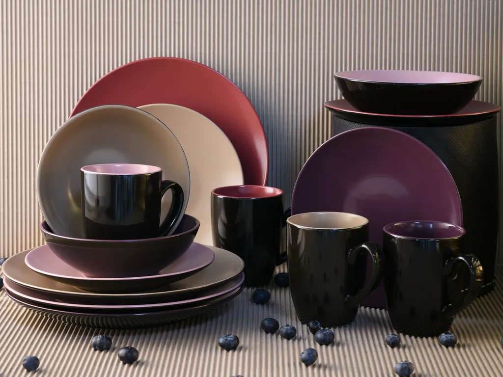 CreaTable 22458 Kombiservice Very Berry Für 4 Personen, Steinzeug, Mehrfarbig (1 Set, 16-teilig) 4 CreaTable 22458 Kombiservice Very Berry Für 4 Personen, Steinzeug, Mehrfarbig (1 Set, 16-teilig) – Bild 2