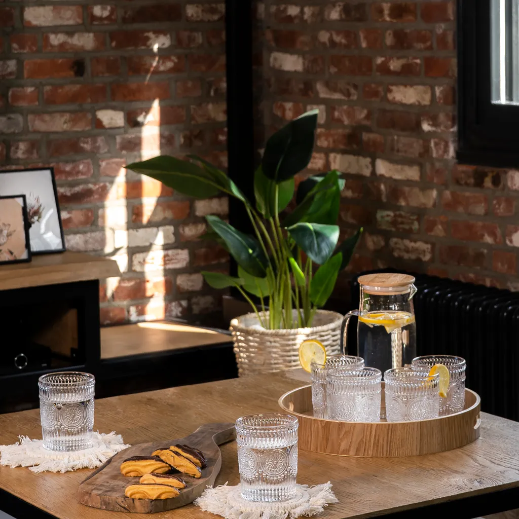 Krumble Wasserglas - Vintage - Trinkgläser - Wasserglas - Whiskeyglas - Spülmaschinenfest - 6 Stück - 260 Ml Pro Glas - Glas - Transparent 9 Krumble Wasserglas - Vintage - Trinkgläser - Wasserglas - Whiskeyglas - Spülmaschinenfest - 6 Stück - 260 Ml Pro Glas - Glas - Transparent – Bild 7