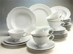 CreaTable 16135 Kombiservice Maria Theresia Für 6 Personen, Porzellan, Weiß (1 Set, 30-teilig) -Küchenutensilien Laden 42571c27c28c77dfbab76d391b659c54