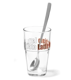Leonardo Latte Macchiatto Becher 'Solo LM' Mit Löffel, 400ml, Ø 8,5 X 14,7cm (4er Set) -Küchenutensilien Laden 47c8f65309d774370472a9a523f0a5f6