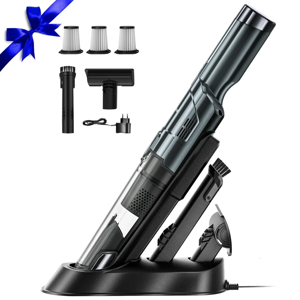DAYNEE® Handstaubsauger Akku, Kabellos, Beutellos, Akkusauger,Auto Staubsauger,Handsauger, 16000Pa Akku Staubsauger Mit Ladestation, Bis Zu 25 Minuten Laufzeit, Inkl. 3 Waschbarer HEPA-Filter Für Auto, Tierhaare, Zuhause, Küche 3 DAYNEE® Handstaubsauger Akku, Kabellos, Beutellos, Akkusauger,Auto Staubsauger,Handsauger, 16000Pa Akku Staubsauger Mit Ladestation, Bis Zu 25 Minuten Laufzeit, Inkl. 3 Waschbarer HEPA-Filter Für Auto, Tierhaare, Zuhause, Küche