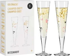 Goldnacht Champagnerglas-Set F23 Von Carolin Oliveira -Küchenutensilien Laden 4ce74446aa00f3f7e3a42c02ed3fe6b3