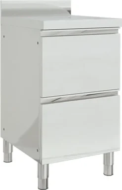 VIDAXL Möbel Gastro-Küchenschrank Mit 2 Schubladen Edelstahl 2023