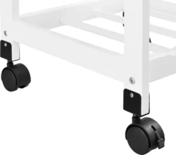 Servierwagen 76 X 37 X 37 Cm Barwagen 3 Ablage 1 Schublade Beistellwagen Allzweckwagen Rollwagen MDF Holzfarben-Weiß [en.casa] -Küchenutensilien Laden 526b79d9b67a2fb18fb4d29326150821