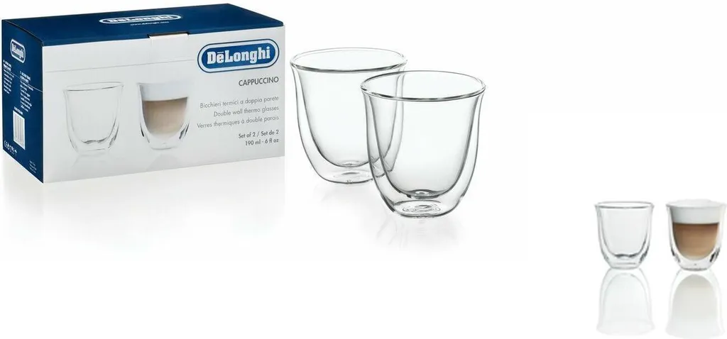 De'Longhi DeLonghi Cappuccino 2er Doppelwandiges Thermoglas 11 De'Longhi DeLonghi Cappuccino 2er Doppelwandiges Thermoglas – Bild 9