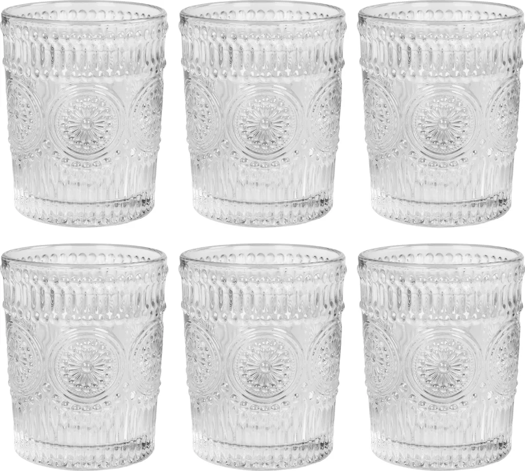 Krumble Wasserglas - Vintage - Trinkgläser - Wasserglas - Whiskeyglas - Spülmaschinenfest - 6 Stück - 260 Ml Pro Glas - Glas - Transparent 3 Krumble Wasserglas - Vintage - Trinkgläser - Wasserglas - Whiskeyglas - Spülmaschinenfest - 6 Stück - 260 Ml Pro Glas - Glas - Transparent