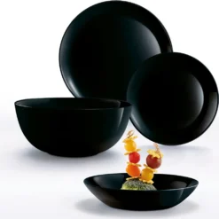 Geschirr Luminarc 9311622 Schwarz Gehärtetes Glas (19 Pcs) -Küchenutensilien Laden 576cb2bbe7bf7a636b91cf5dc929cedb