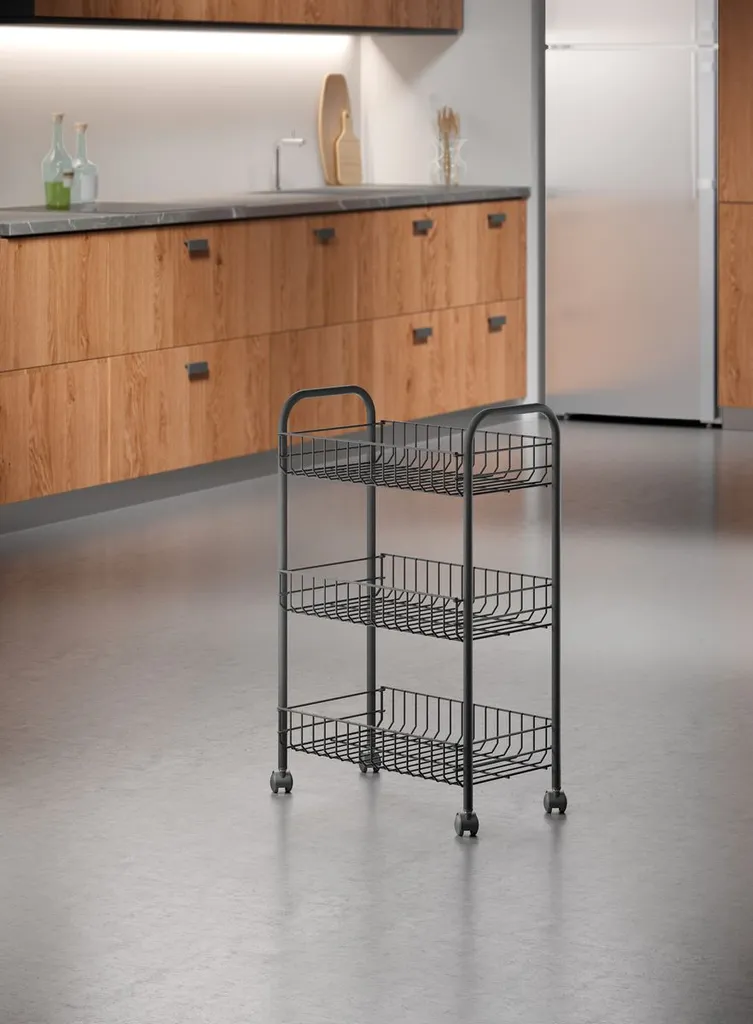 3 Etagen Allzweckwagen Rollwagen Regalwagen Küchenwagen Etagenwagen Barwagen 7 3 Etagen Allzweckwagen Rollwagen Regalwagen Küchenwagen Etagenwagen Barwagen – Bild 5