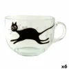 Tazza Luminarc Mistigri Grande Trasparente Gatto Vetro (500 Ml) (6 Unità) -Küchenutensilien Laden 589956b602a769c2d4ec9c4ae603a466