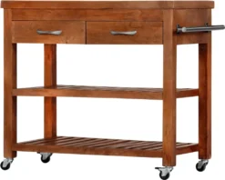 VidaXL Servierwagen 100x48x89 Cm Massivholz Akazie