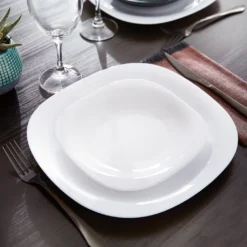 Tafelservice Carine Neo Weiß 18-teilig LUMINARC Essservice Tafelgeschirr Teller -Küchenutensilien Laden 5905b61852278c493783b854dd0a8762