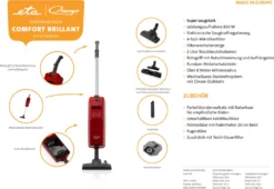 Omega COMFORT BRILLANT, Stielstaubsauger ETA143390016, 800 Watt, Mit Beutel, Parkettbürste, Umschaltbare Bodendüse, Polster- Und Fugendüse -Küchenutensilien Laden 5affc0d5f2eb927829ff71e3412c810c