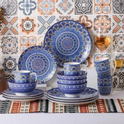 Vancasso Tafelservice Porzellan, Mandala 16 Teiliges Essgeschirr Kombiservice, Handbemaltes Geschirrset Für 4 Personen, Böhmischer Stil 21 Vancasso Tafelservice Porzellan, Mandala 16 Teiliges Essgeschirr Kombiservice, Handbemaltes Geschirrset Für 4 Personen, Böhmischer Stil -Küchenutensilien Laden 5b873736b823e020aa4f327d548bf0f6