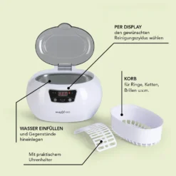 MAXXMEE Ultraschall Reinigungsgerät - 18 Reinigungszeiten - Grau/weiß Ultraschall Reinigungsgerät 600 Ml Timer Display Uhren Schmuck Brillen MAXXMEE 11 MAXXMEE Ultraschall Reinigungsgerät - 18 Reinigungszeiten - Grau/weiß Ultraschall Reinigungsgerät 600 Ml Timer Display Uhren Schmuck Brillen MAXXMEE -Küchenutensilien Laden 5c6131f71d284d5b4c0a8b73a8881060