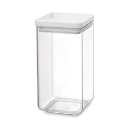Brabantia Vorratsdose Eckig Hell Grau 1,6L Stapelbar Kunststoff