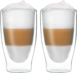 Duos 2x 310ml Doppelwand Latte Macchiato Thermogläser - Set Mit Schwebe-Effekt, Auch Für Tee, Eistee, Säfte, Wasser, Cola, Cocktails Geeignet, DUOS By Feelino -Küchenutensilien Laden 5e68ca696e2d4fd231055d5e0e17fa29