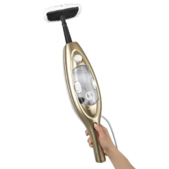 CLEANmaxx Dampfbesen - Mit Knickgelenk - Gold/weiß Dampfreiniger Steam Hygiene Fliesen Küche Bad Reinigung -Küchenutensilien Laden 603504f6034eb9daab799997eb7b1efc
