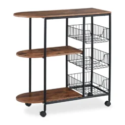 Relaxdays Servierwagen Industrial -Küchenutensilien Laden 610f0beebc98c735d127443de507a301