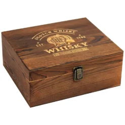 Whisky Geschenk-Set Mit 2 Gläsern, Eiswürfeln Aus Edelstahl, Zange, Samtbeutel In Einer Schönen Holzbox -Küchenutensilien Laden 62e95a1318c5e3db3ef9bcb74b9358b4