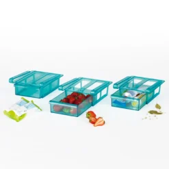 GOURMETmaxx Klemm-Schublade Für Kühlschrank, 3er-Set Schublade Klemm Kühlschrank GOURMETmaxx Zusatzfach Gemüsefach 3er-Set Ordnung -Küchenutensilien Laden 643b95f622cdb73af233b30c3f58f4b7