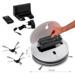 MEDION Staubsaugerroboter Mit Ladestation E40 (Staubsaugerroboter Für Hartböden, Fliesen, Laminat, Optimiert Für Tierhaare, Direkte Absaugung, Automatische Rückkehr Zur Ladestation) -Küchenutensilien Laden 64b583ccd91dfe0e0510618c88f32302
