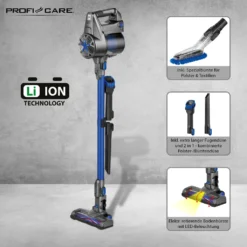 ProfiCare 2in1 Hand-und Bodenstaubsauger PC-BA 3036 A, Leistungsstarker 22,2 V Lithium Ionen Akku, HEPA-Filter, Spezialbürste Für Polster U. Textilien, Inkl. Wandhalterung, Anthrazit-blau 17 ProfiCare 2in1 Hand-und Bodenstaubsauger PC-BA 3036 A, Leistungsstarker 22,2 V Lithium Ionen Akku, HEPA-Filter, Spezialbürste Für Polster U. Textilien, Inkl. Wandhalterung, Anthrazit-blau -Küchenutensilien Laden 65644b3a0f9c4388827fd59944a92c17