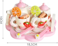 Kinder Teeservice Set Holz Zubehör Für Die Kinderküche, 16-tlg. Ab 3 Jahre Rollenspiele Für Mädchen Und Jungs 9418 -Küchenutensilien Laden 66c7703dec4f250d7460e9f1c7eca395