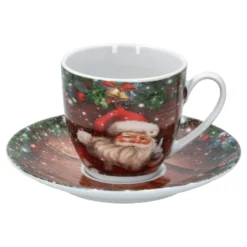 18tlg Kaffeeservice Santa 6 Personen Weihnachtsdekor Advent Weihnachtsmann Porzellan -Küchenutensilien Laden 66f1e1ef45bab80a1961b9f5b8181d06