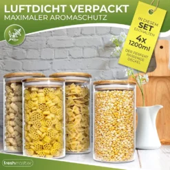 Fresh Master Premium Vorratsdosen Vorratsgläser Für Luftdichte Aufbewahrung I Vorteils Gläser Set (8 Teilig) -Küchenutensilien Laden 66ffb7aa140cb0de51d34c1dfcbc1e65