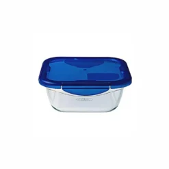 Pyrex Cook & Go Glas Square Teller Mit Deckel 0.9l