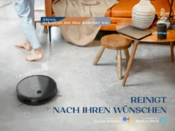 KYVOL E25 Staubsauger Roboter 2600PA Mit Ladestation, WLAN Staubsauger Mit Präzise Kartentechnologie, Bis Zu 150Min Laufzeit -Küchenutensilien Laden 6a97b5485b9ac74574bcda0013ff9305