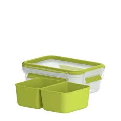 Emsa Snackbox CLIP & GO 0,55 Liter Transparent / Grün -Küchenutensilien Laden 6c6a6e1c6d12b5f7f8c2beeea22b1e46