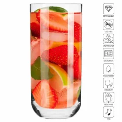 KROSNO Longdrinkgläser Wassergläser Trinkgläser | Set Von 6 | 360 ML | Glamour Kollektion | Perfekt Für Zuhause, Restaurants Und Partys | Spülmaschinenfest -Küchenutensilien Laden 6ce55bf05caa98ddb0b4ef8d27c2f631