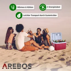 AREBOS Elektrische Kühlbox 40 Liter, Zum Kühlen Und Warmhalten, Mobil Kühlschrank Mit ECO Modus, 12/230 V Für Auto Und Steckdose -Küchenutensilien Laden 6cfac14ffd2d517db5c8dece0fb391ed