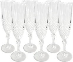 6er Set Kunststoff Champagner-Gläser Kristalleffekt 200ml / Ø6x22,5cm 11 6er Set Kunststoff Champagner-Gläser Kristalleffekt 200ml / Ø6x22,5cm -Küchenutensilien Laden 6d315061065015afc77904cd7e11fd6b