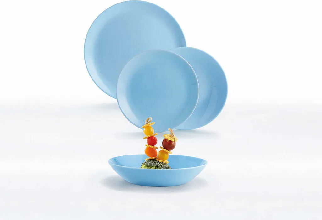 Tafelservice Diwali Light Blue Hellblau 18-teilig LUMINARC Hartglasgeschirr Geschirrset Tafelset Essservice Geschirr 8 Tafelservice Diwali Light Blue Hellblau 18-teilig LUMINARC Hartglasgeschirr Geschirrset Tafelset Essservice Geschirr – Bild 6