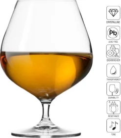 KROSNO Cognac-Gläser Cognacschwenker | Set Von 6 | 550 ML | Harmony Kollektion | Perfekt Für Zuhause, Restaurants Und Partys | Spülmaschinenfest -Küchenutensilien Laden 71d5b0a4eb4422426be71cee3508bb5f
