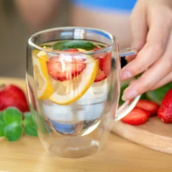 Wessper Doppelwandig Kaffeegläser Mit Henkel, 6 Stück X 350 Ml, Großes Hitzebeständiges Doppelwandglas, Thermogläser, Kaffeegläser Temperaturbeständig Mokkatassen, Teegläser, Latte Machiatto Gläser -Küchenutensilien Laden 7273f7e339402b164731e3ae54b349fb