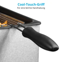 MEDION MD 18084 Fritteuse (2.000 Watt, 3L Ölbehälter, Hochwertiges Edelstahlgehäuse, Temperatureinstellung Bis 190° C) Silber -Küchenutensilien Laden 73af1e604dfaa5e8fe00fa441b29850f