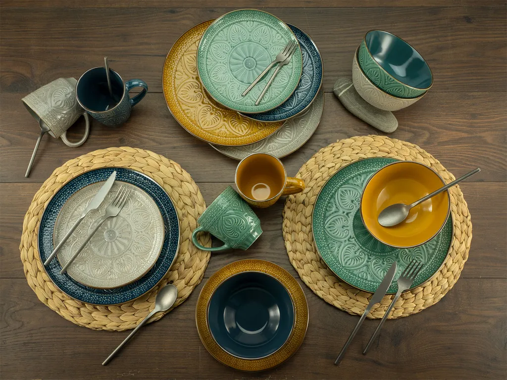 CreaTable 22561 Kombiservice Samarkand Für 4 Personen, Steinzeug, Mehrfarbig (1 Set, 16-teilig) 8 CreaTable 22561 Kombiservice Samarkand Für 4 Personen, Steinzeug, Mehrfarbig (1 Set, 16-teilig) – Bild 6