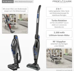 ProfiCare 2 In 1 Hand-und Bodenstaubsauger PC-BS 3035 A, Praktische Ladestation Inkl. Zubehörhalterung, Leistungsstarker 14,8 V Lithium Ionen Akku, Turbo Rotation, HEPA-Filter, Anthrazit-blau 19 ProfiCare 2 In 1 Hand-und Bodenstaubsauger PC-BS 3035 A, Praktische Ladestation Inkl. Zubehörhalterung, Leistungsstarker 14,8 V Lithium Ionen Akku, Turbo Rotation, HEPA-Filter, Anthrazit-blau -Küchenutensilien Laden 7b09c28803a5a45f27053b32e2e94d5e