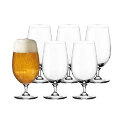 LEONARDO 061451 Ciao+ Biertulpe, Glas, 410ml, H 16cm, Klar (6 Stück) -Küchenutensilien Laden 7c3d03750f5396f45408829432fd8b25