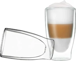 Duos 2x 310ml Doppelwand Latte Macchiato Thermogläser - Set Mit Schwebe-Effekt, Auch Für Tee, Eistee, Säfte, Wasser, Cola, Cocktails Geeignet, DUOS By Feelino -Küchenutensilien Laden 7d60851fa0e0e8676ea14d61a431f310