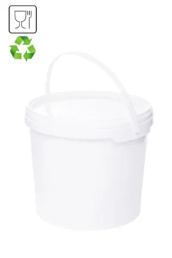 Eimer Mit Deckel Und Henkel Weiß Lebensmittelecht, Stabil, Luftdicht - Plastikeimer Mit Griff Bügel Lebensmitteleimer, Anzahl:1, Farbe:Weiß, Größe:3L -Küchenutensilien Laden 7d90f240cca84d681735f80ad039b808